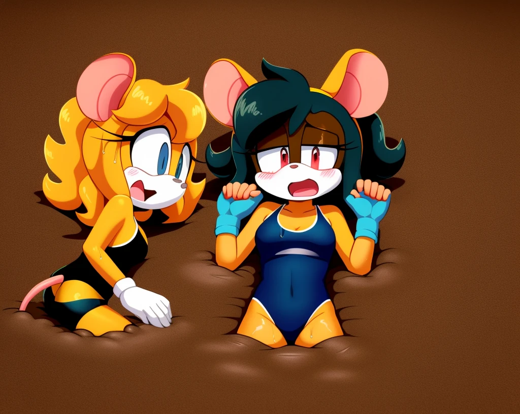 Mobian girls, best quality, HD, full body, sexy breasts girl, jerboa girls, group lined up, group together, 20girl, group peril, multiple girls, 5girls together, hair, 5girls upper body, 20girls in quicksand, hair, dripping, twintails, curly hair, hair, cowboy shot, group, multiple girls, open mouth, masterpiece, teranen, sad, one-piece swimsuit, quicksand, sinking, 20girls in quicksand, scream, hands up, gurgling, drowning, orgasm, challenge, lying, on back, group lying, group sinking, school swimsuit, panic, peril, swimsuit, one-piece swimsuit, school swimsuit, old school swimsuit, blue one-piece swimsuit, name tag, group hug