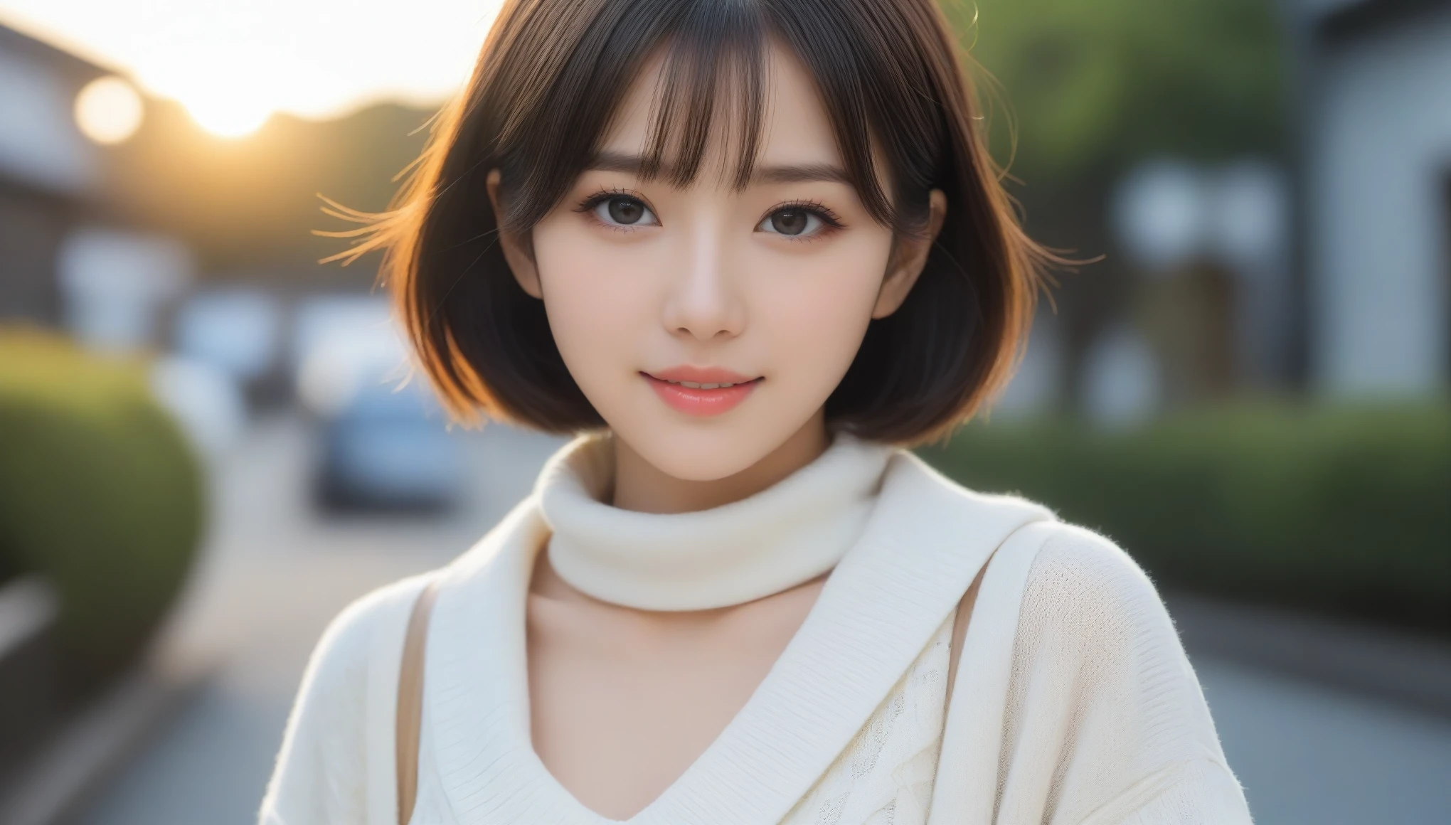 8k, Ultra-high resolution, highest quality, masterpiece, 三分割法によるphotograph,Surreal, photograph, 1 girl, (16 years old:1.3), cute女の子, cute顔, Beautiful eyes in every detail, 細かくdetailedに,masterpiece,, One Girl:1.2, Japan Female Announcer、Beautiful Japanese Women,8k, Ultra-high resolution, highest quality, masterpiece, Surreal, photograph, 1 girl, (16 years old:1.3), cute girl, cute face, Beautiful eyes in every detail, masterpiece, highest quality, (highest quality,masterpiece:1.3,Ultra-high resolution),(Very detailed,Caustics,8k),(Realistic:1.4,RAW shooting),At dusk,sunset,Warm Light,Backlight,Backlight,wonderful,Lens flare,street,24-years-old,cute,Japanese,Short black hair,The best smile,big ,down coat,Turtleneck sweater,Long skirt,Low position,Low Angle,Blur the background,Natural light , (((whole body))),、super cute super model、Look closely at the camera 、wonderful details、detailed、Surreal、Light and shadow,Strong light,Fashion magazine cover,Thin lips