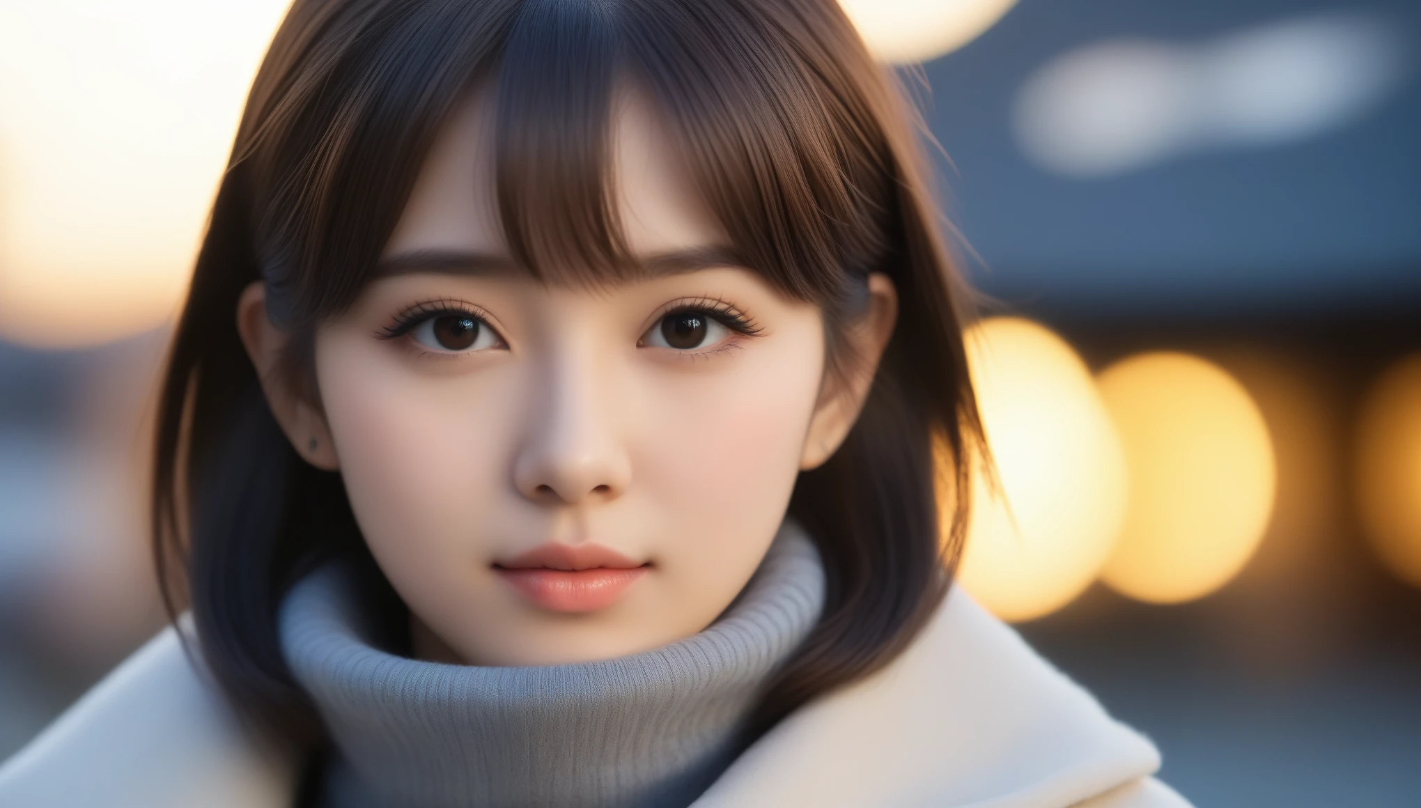 8k, Ultra-high resolution, highest quality, masterpiece, 三分割法によるphotograph,Surreal, photograph, 1 girl, (16 years old:1.3), cute女の子, cute顔, Beautiful eyes in every detail, 細かくdetailedに,masterpiece,, One Girl:1.2, Japan Female Announcer、Beautiful Japanese Women,8k, Ultra-high resolution, highest quality, masterpiece, Surreal, photograph, 1 girl, (16 years old:1.3), cute girl, cute face, Beautiful eyes in every detail, masterpiece, highest quality, (highest quality,masterpiece:1.3,Ultra-high resolution),(Very detailed,Caustics,8k),(Realistic:1.4,RAW shooting),At dusk,sunset,Warm Light,Backlight,Backlight,wonderful,Lens flare,street,24-years-old,cute,Japanese,Short black hair,The best smile,big ,down coat,Turtleneck sweater,Long skirt,Low position,Low Angle,Blur the background,Natural light , (((whole body))),、super cute super model、Look closely at the camera 、wonderful details、detailed、Surreal、Light and shadow,Strong light,Fashion magazine cover,Thin lips