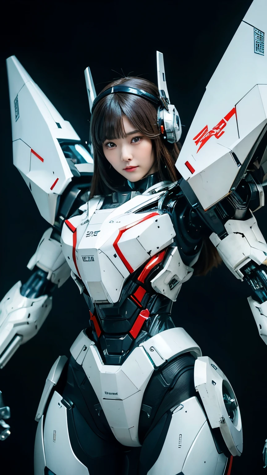 Super detailed, advanced details, high quality, High resolution, 1080p, hard disk, beautiful,(war machine),Armor War,(Missile)Capture the big picture,beautiful,Mecha cyborg girl,battle mode,Mecha body girl,She is wearing a futuristic war machine weapon mecha,A powerful cyborg woman, sleek and futuristic, with advanced mechanical augmentations that enhance her strength and capabilities.