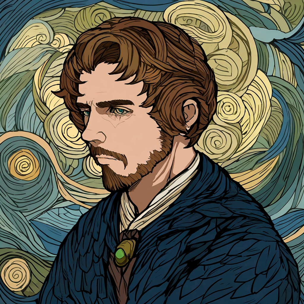 Make a version of van gogh girrasois with good quality, estilo noite estrelada de van gogh