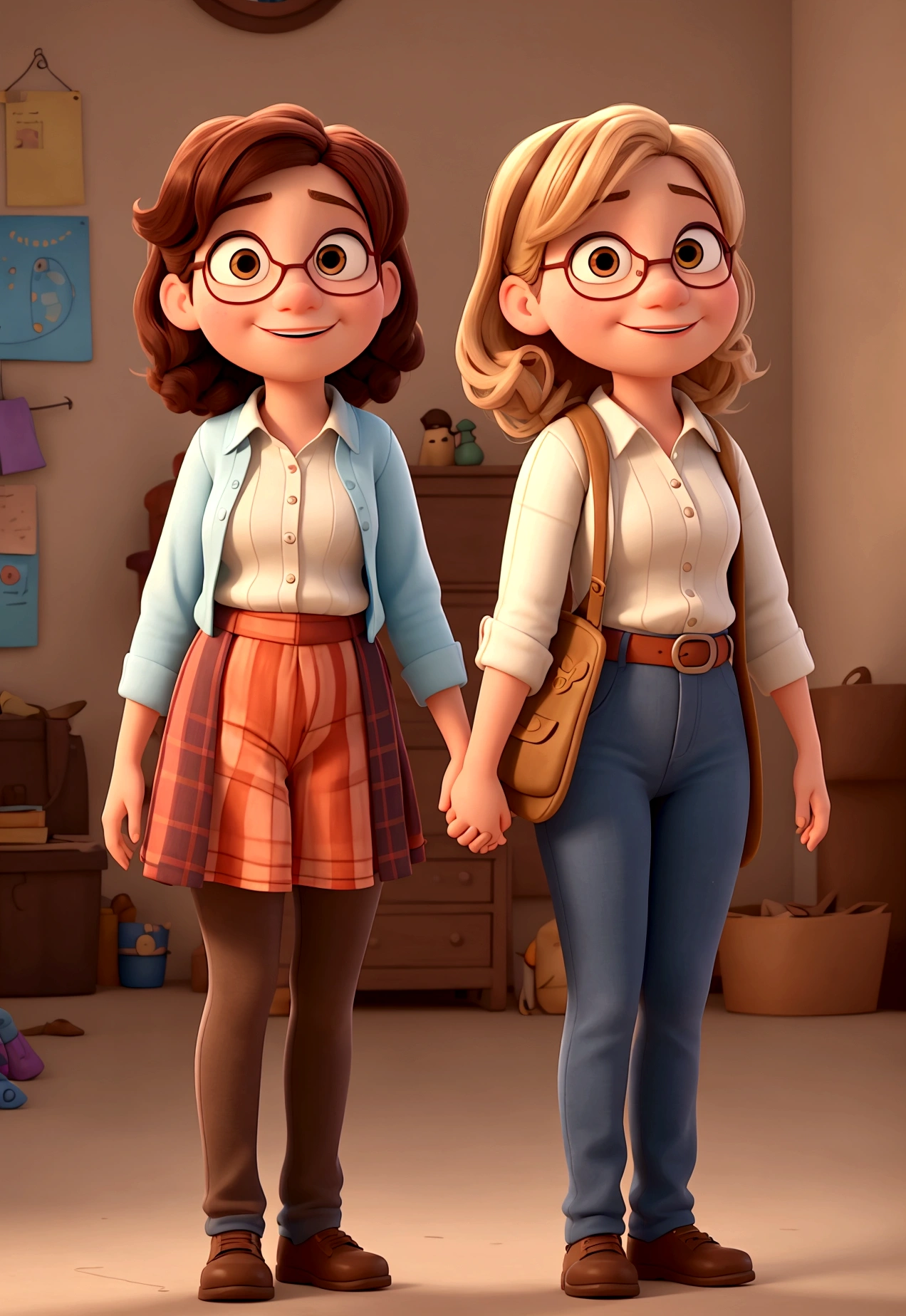 two girls (a couple) on the pixar film "up"