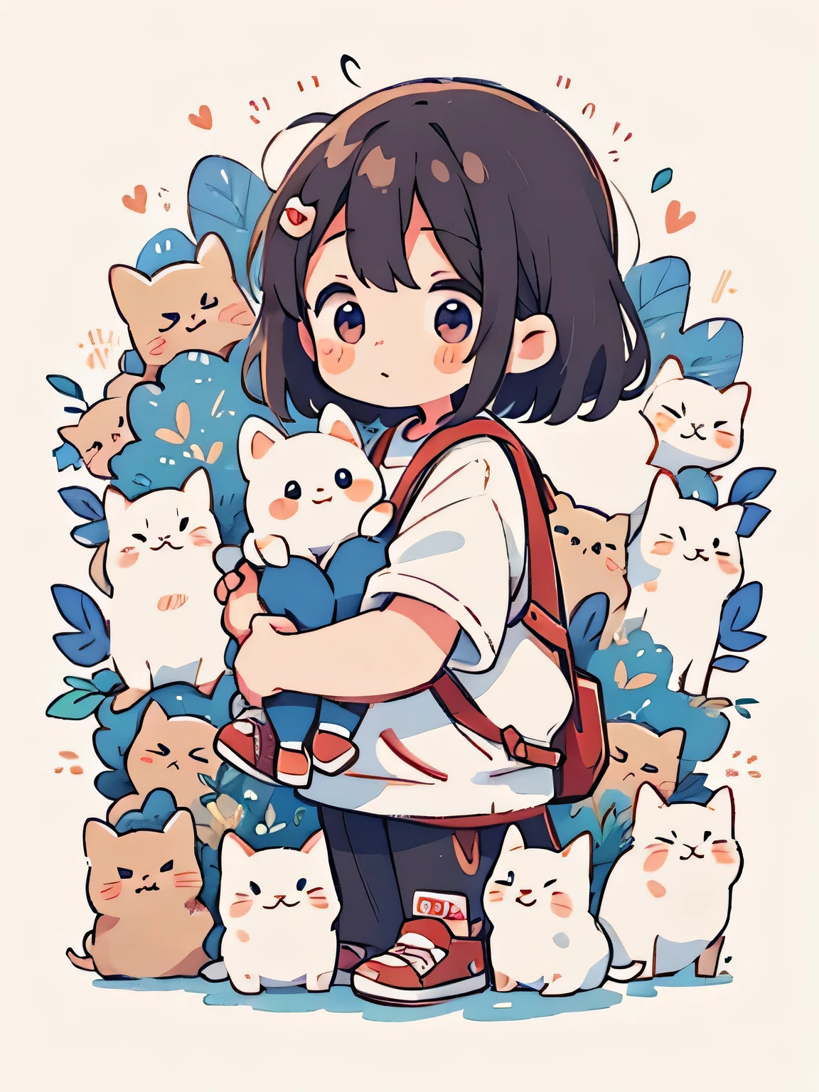 Micho style, Masterpiece, best quality, 8k, cute girl chibi