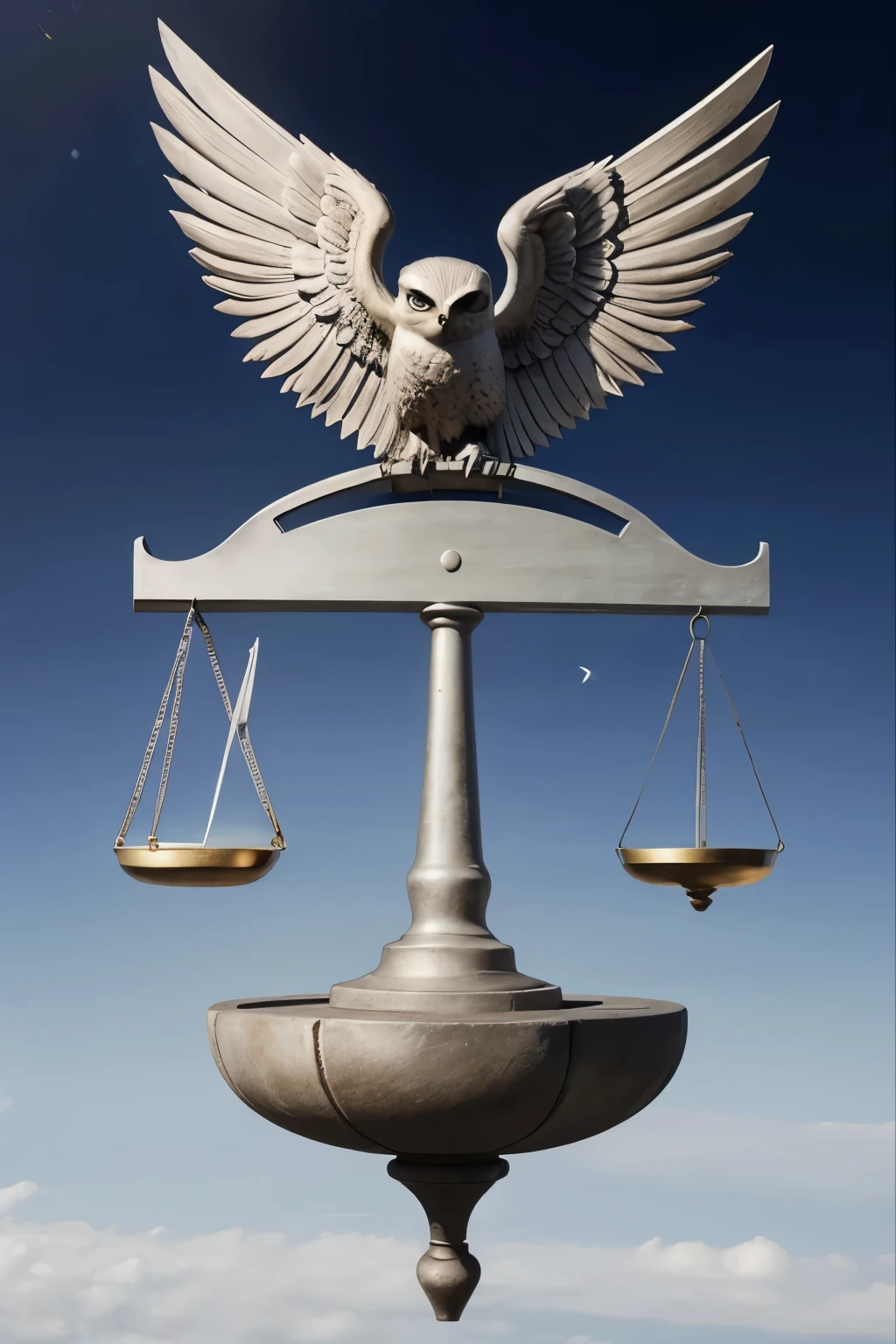 Dessine moi un symbole de justice et en mettant deux balances et une chouette