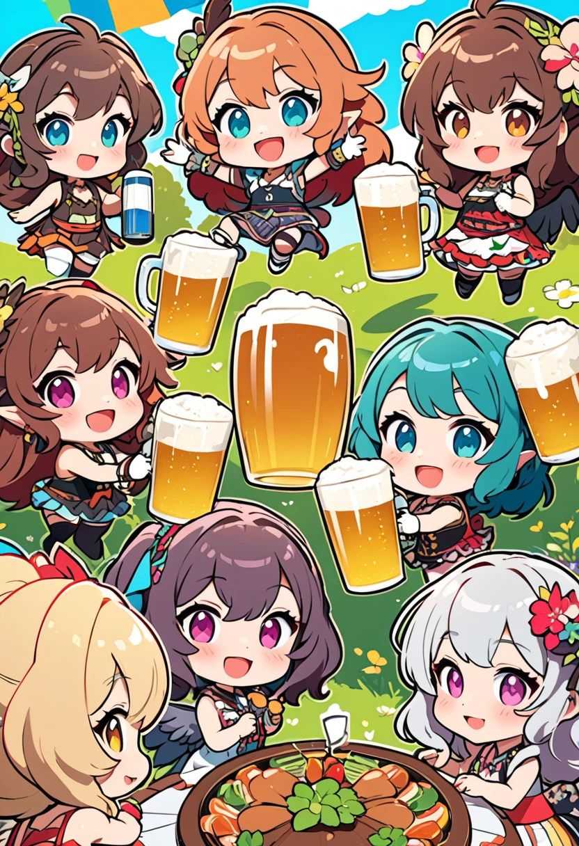 highest quality、High resolution、Detailed Background、(Beautiful face in every detail:1.4)、Anatomically correct、(Draw the usual number of fingers:1.2)、(Detailed facial expressions)、(Detailed eyes:1.2)、(Detailed eyes:1.2)、Beautiful, smooth skin、Beautiful girl in her 20s、(Three Women)、(Huge breasts:1.3)、(Highly detailed face:1.4)、Brown Hair、Black Hair、cute hair color、ponytail、Bobcut、Braided long hair、Wavy Hairstyle、well-groomed eyebrows、Perfect body line、Cowboy Shot、
(Two women having a good time with friends in a beer garden with beautiful views of Tokyo Bay:1.5)、
Going to a beer garden with friends and family can create a more enjoyable atmosphere.、Gathering with a large group of people will increase the excitement and make for a memorable experience.、
Mr.々There are many different types of beer on offer, so please try the beer that interests you.、We also recommend enjoying craft beer and local beers.、
You can also enjoy delicious food along with your beer.、
sausage、potato、Pizza etc.、Choose a dish that goes well with beer、
Occasionally there will be live music and entertainment、
You can have more fun by dancing and singing along to the music.、
It is important to have a comfortable seat or table、
A beer garden where you can enjoy beer and cocktails while taking in the beautiful view of Tokyo Bay.、cute