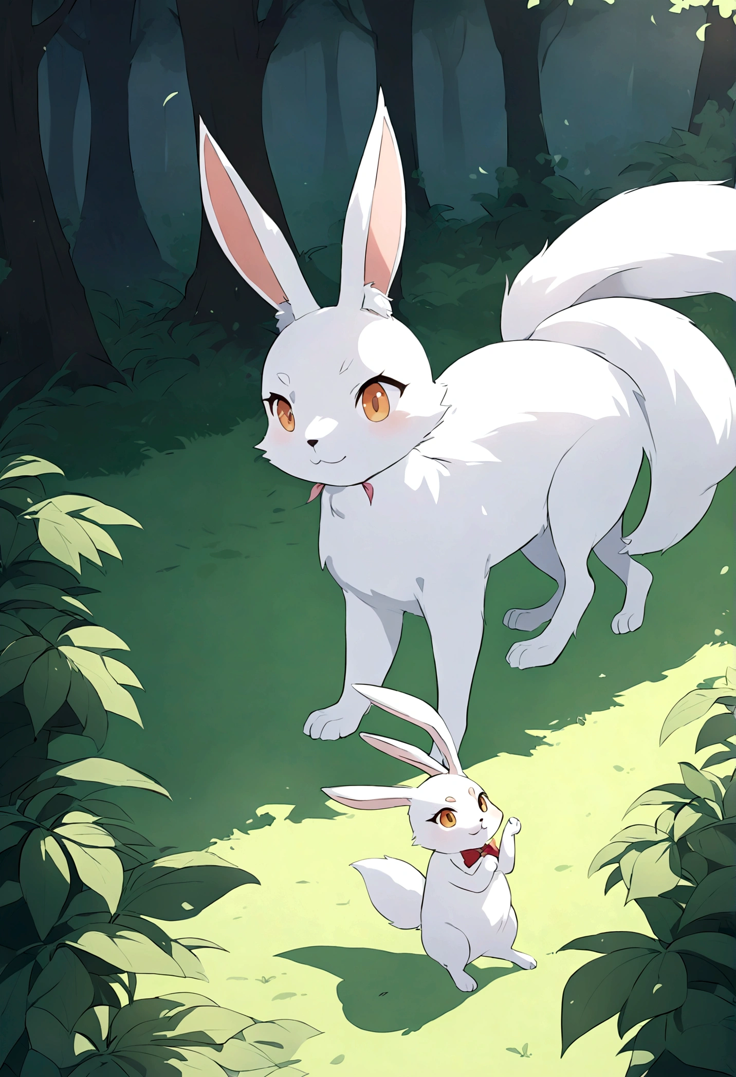 The Fox and the Rabbit
Once upon a time, in a dense, green forest, there lived a smart fox named Fifi and a shy rabbit named Bino.
