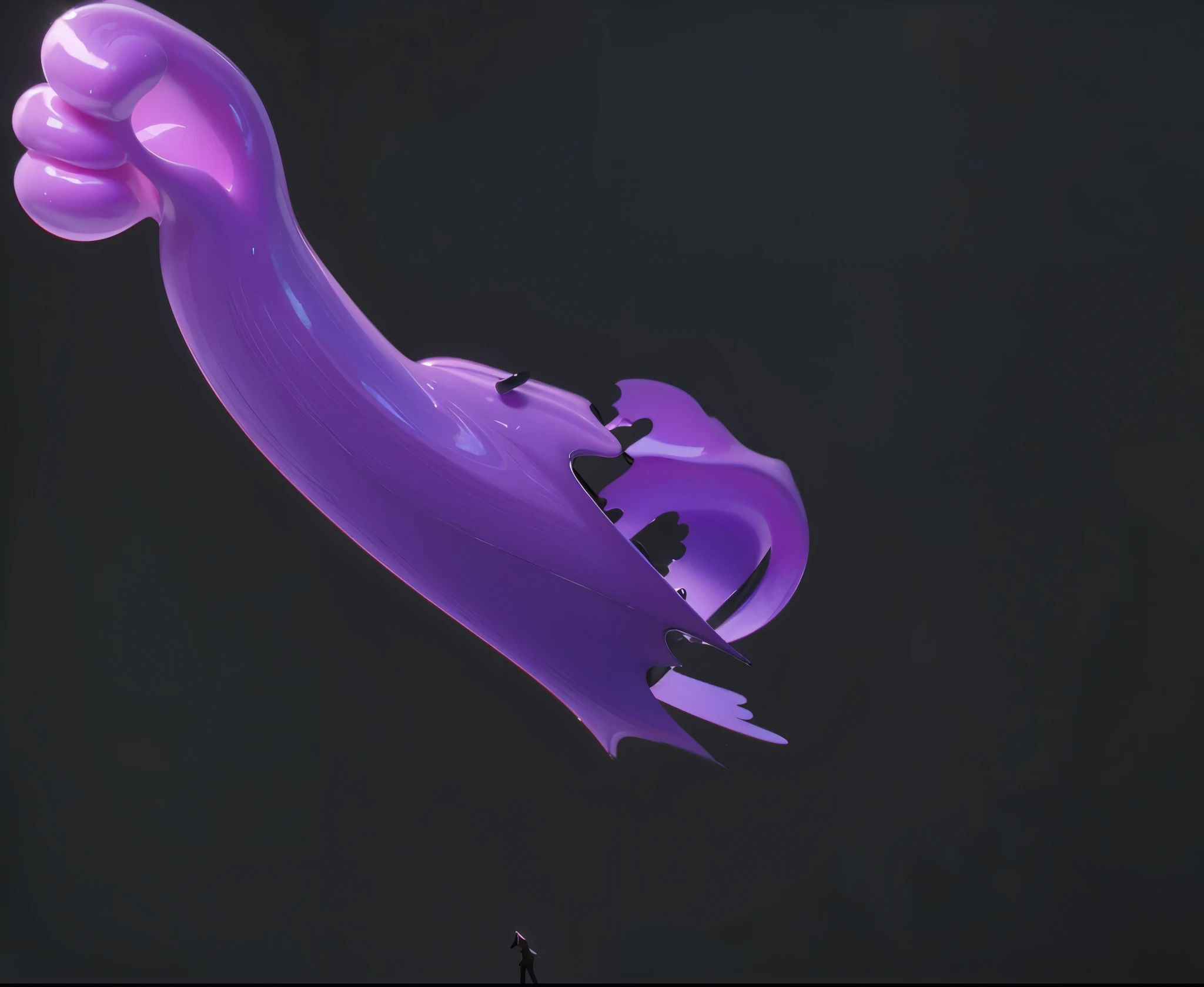The image shows a 3D rendering of a pink cat with big, expressive eyes and a small smile.adorable cat-like creature big eyes, cute pink 3d cat, cute pink 3d realistic cat toy made of plastic glossy texture, smooth 3d model, glossy plastic texture, multiple light sources, rim light, sharp post effects render, most beautiful vfx, , realistic, 4k, high resolution, rim light, smooth 3d model. , (glossy plastic texture with multiple big light probe refractions)