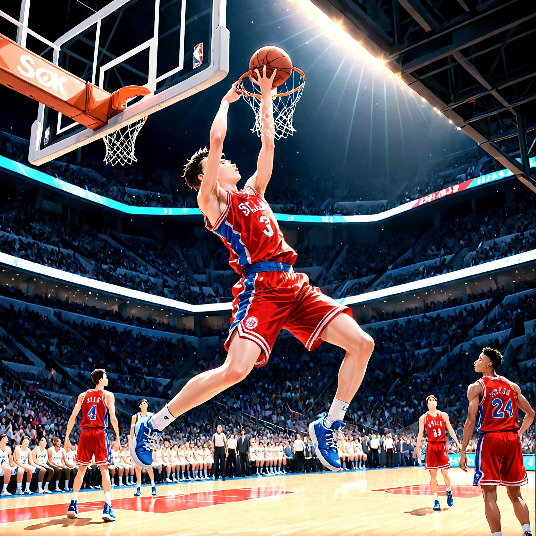 Basketball player、shoot、Slam Dunk