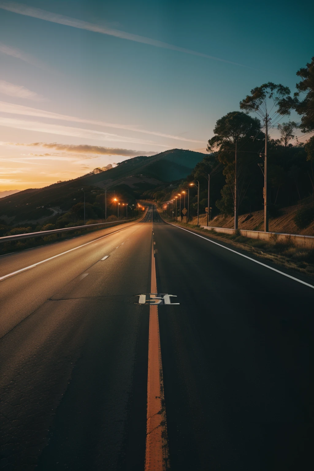 Stunning, high-resolution logotype design featuring the word "Carretera" in an intricate, modern typography style. The design is set against a backdrop of a serene, sunset-lit highway, evoking a sense of adventure and freedom. The palette is monochromatic, with hints of warm oranges and reds, creating a visually engaging and cinematic look. The logotype is sharp and clear, with each letter perfectly aligned, yet subtly textured to add depth and realism. The design is optimized for print and digital media, embodying the spirit of a vibrant and dynamic road journey. The overall aesthetic of the logotype is sleek,