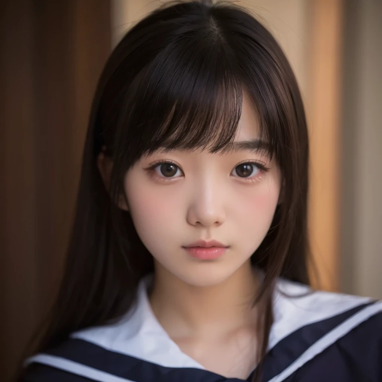 nsfw、(((Full body ))、Close up portrait of a girl in a sailor's uniform, Jiyun Choi, Around 19 years old, Yoshitomo Nara, Junko Enoshima, akiko takase, Yunling, 27 years old, Aoi Ogata, old photograph, 28 years old, 29-year-old, old yearbook photo