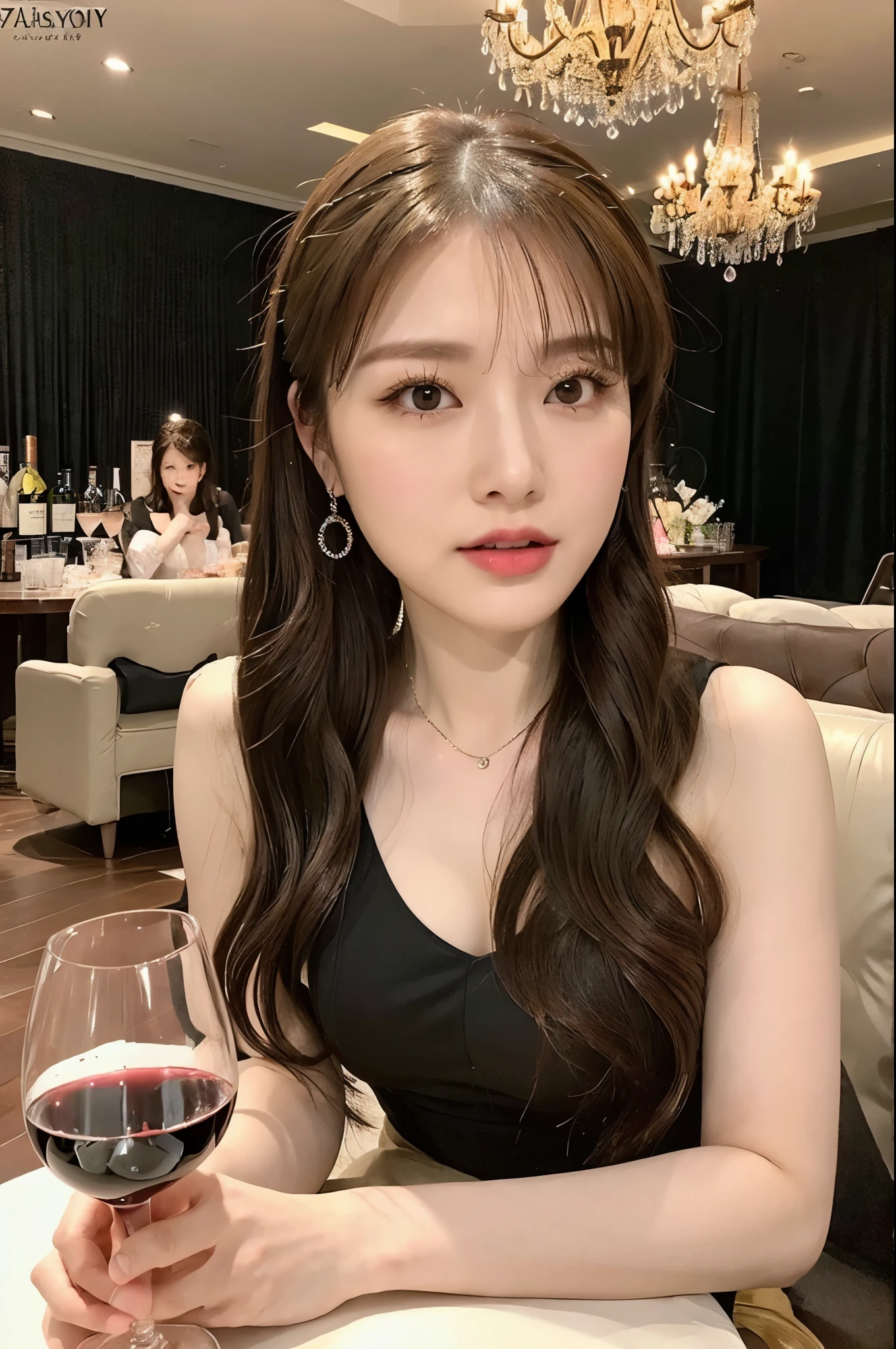 wine glass、Married Woman、chandelier、Dim lighting、Random hairstyle(Half Up、ponytail),、Flashy makeup,Drunk,liquor,Flashy shop,Luxury sofa,Round table,sit,Group of 7,Group photo,Long Hair,Wave,Gorgeous Dress Subjective,Very attractive limbs,Glowing Skin,Shooting from below,
UHigh resolution,1080p,16k,4K,8k,Anatomically correct,最high quality,High resolution,Attention to detail,high quality,masterpiece ,Realistic,RAW Photos,solve,retina,Very detailed,Very detailed ,beautiful,White skin,.