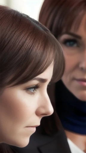 a group of Scottish people woman gathered together, focusing on their faces.