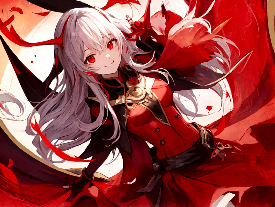 Red eyes smile piece