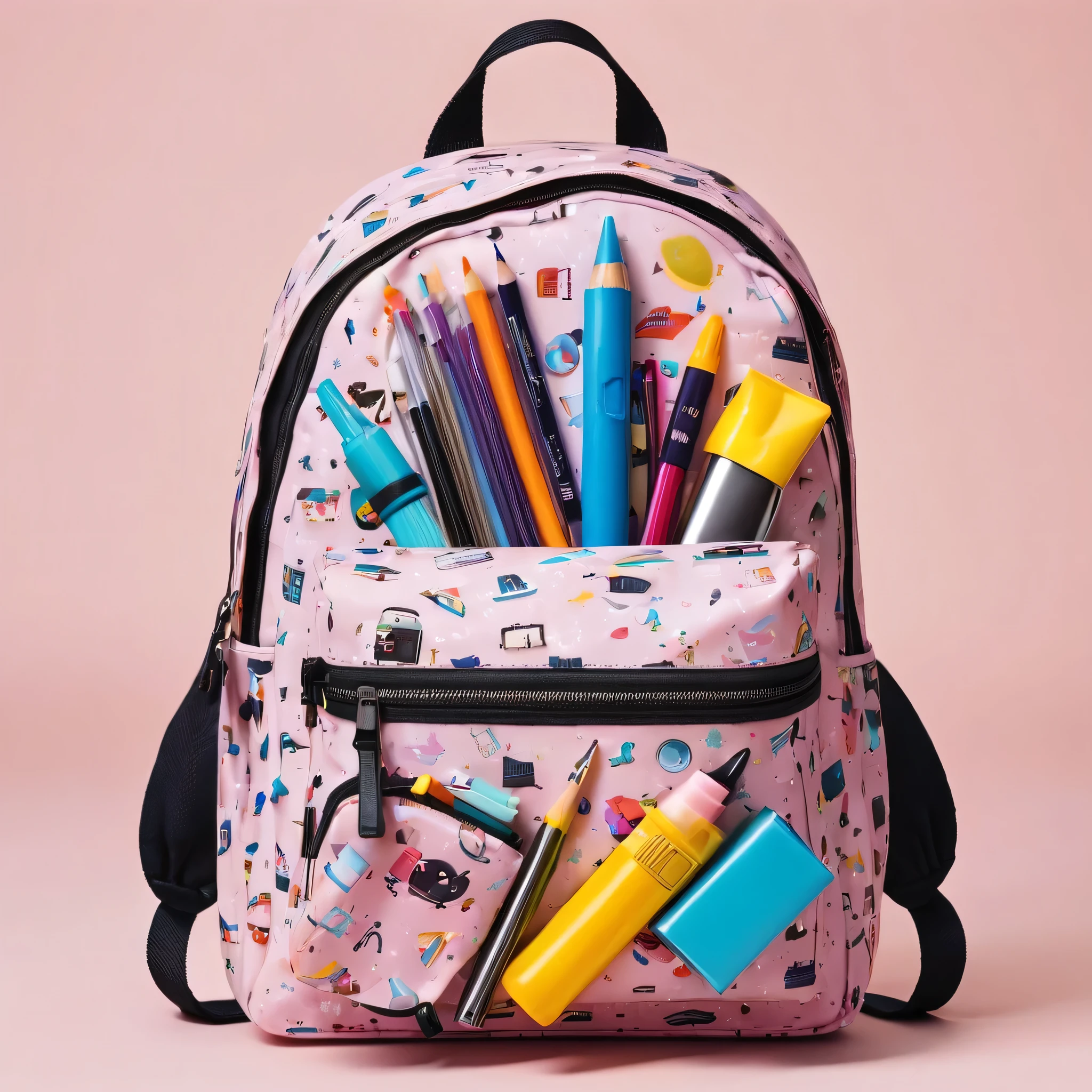find a picture of school bag stationery