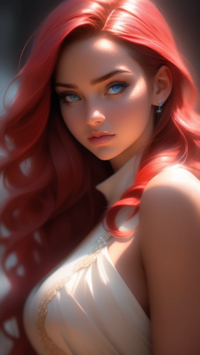 close up of a european woman, ruby red hair, winter waterfall, natural skin texture, very detailed skin texture, tanned skin, 24mm, 4k textures, soft cinematic light, RAW photo, photorealism, photorealistic, intricate, elegant, highly detailed, sharp focus, ((((cinematic look)))), soothing tones, insane details, intricate details, hyperdetailed, low contrast, soft cinematic light, dim colors, exposure blend, hdr, faded, full_body