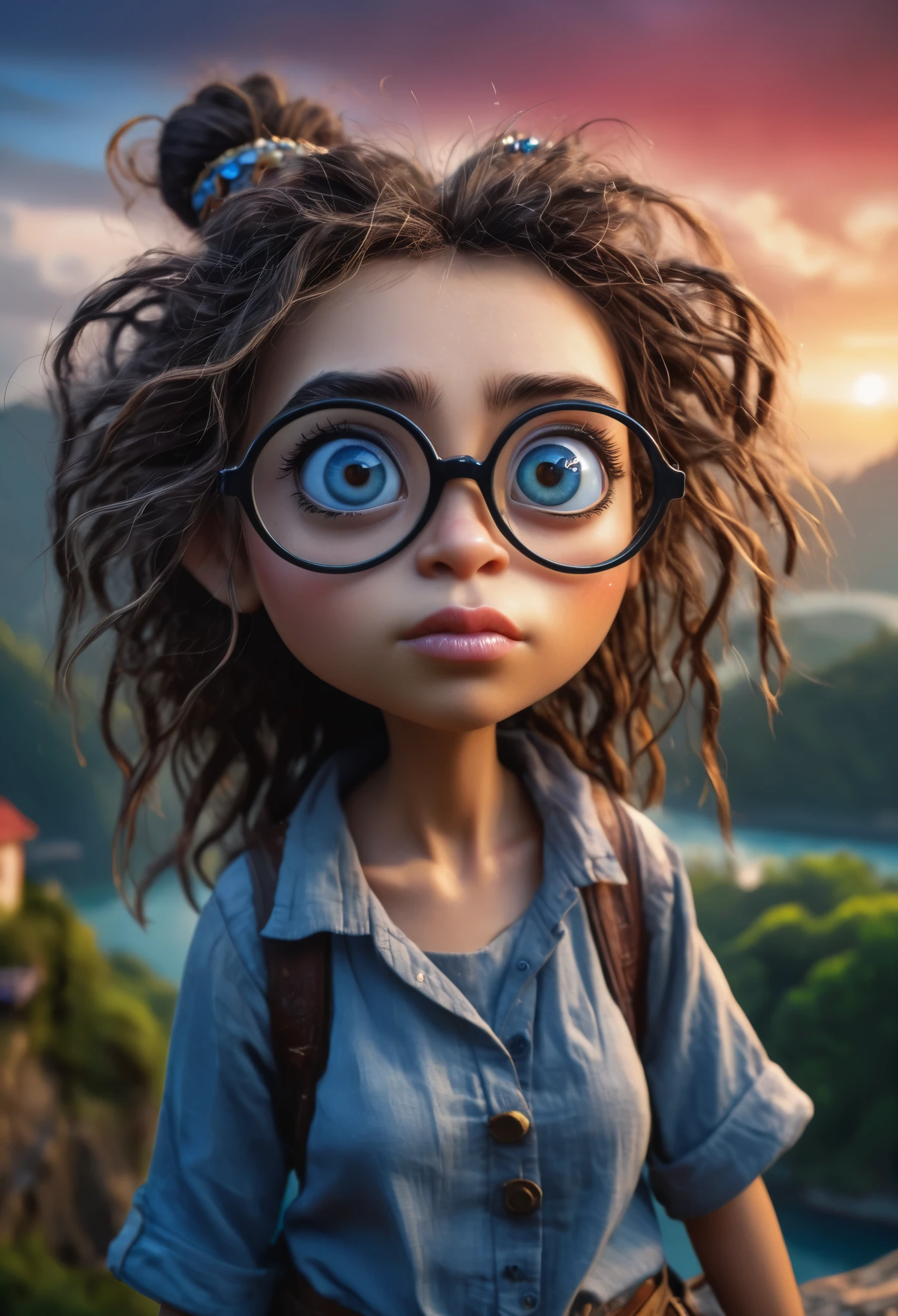 omeone wrote a notepad with a heart on it and a pair of glasses, notebook, large)}], cutie, [ forgetful ], fanart, special, doodle, [ realistic photo ]!!, [ [ hyperrealistic ] ], cute, on a notebook page, colored, wallpaper”, beautiful image, you're something special, childhood memory, beutiful, header text”,view from height,full-body-shot,niobium The Alien Entity Moana, sassiness temper,natural skin textures, hyper realisitc, hyper detailed,Extremely detailed,High contrast, ,Realistic,Ultra Detailed,intricate details,realistic humid skin,extremely intricate,Epic Realistic, Romantic, cinematic style,irina yermolova, messy hair,luminous eyes,extremely detailed, [night landscape],masterpiece,intricate details,faded,eyes extremely detailed, high detailed eyes,32k resolution, Nikon Z9,orc's village of fishers on Li River in  National Forest Park,full body length,mother-of-bismuth TAUN WE from star wars,ominous landscape,flying islands on background in dangerous atmosphere,intricate details,realistic humid skin,extremely intricate details,anatomically correct,faded,eyes extremely detailed, high detailed eyes,UHD,Retina,HDR,natural skin textures, hyper realism, hyper detailed,High contrast,Realism,Ultra Detailed,irina yermolova,close full body shot, masterpiece,faded,32k resolution, Nikon Z9,sunset, a Tim Burton-inspired dreamscape,Bun Hair,(Folk clothes:1.5)