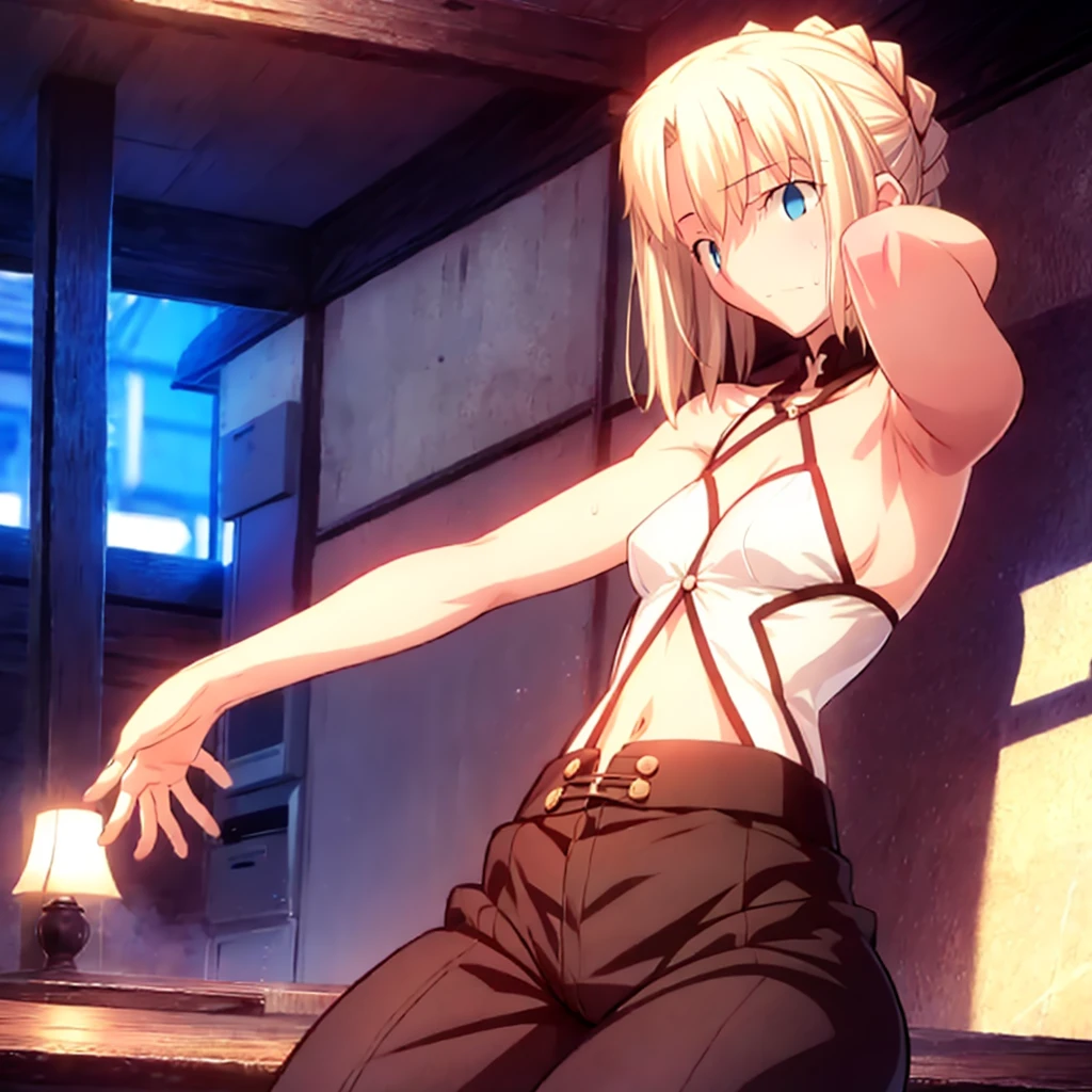 High resolution, {Things to know_f de stay night ufotable:1.15}, Rubio_ Best Quality, masterpiece, フルnude,Sweatだく,Blushing,smile,Armpitアップ,Sweat,Armpitを広げて見せている,bed,Moist,Blonde,whole body,pubic hairあり,Love juice,Armpit,side,sideの下,Armpitの下,sideアップ,Sweatをかいている,sideSweat,Upper Body, 1 person,sideズーム,Armpitズーム,Armpitを見せつける,sideを見せつける,Place your arms behind your head.,nude,Raise your arms, Inner cavity reflection,whole body,Two arms,Alone,sexy,1 personだけ,Looking at me,Semen dripping from the vagina,front,pubic hair,Obscene lines,Ray tracing,Slender body,E Cup,Embarrassing,Armpit強調,side強調,ArmpitSweat,sideSweat,Wet Skin,Open your mouth,Noise Reduction,((Place your hands behind your head)),Emphasis on the crotch,Chest Enhancement,stage,Perfect lighting,顔はfrontを見ている,Look up,looking at the camera,真front,I don't want to go away.,体をfront,両Raise your arms,Place your arms behind your head.,Embarrassing,Hands behind head,Hotel Rooms,bedの上,全naked,naked,Semen dripping from the vagina,