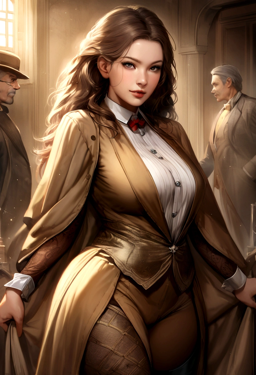 Realistic,brunette, trentenaire, very pretty, well groomed, grand, Ferme,, grande taille, hanches rondes;A very sexy woman