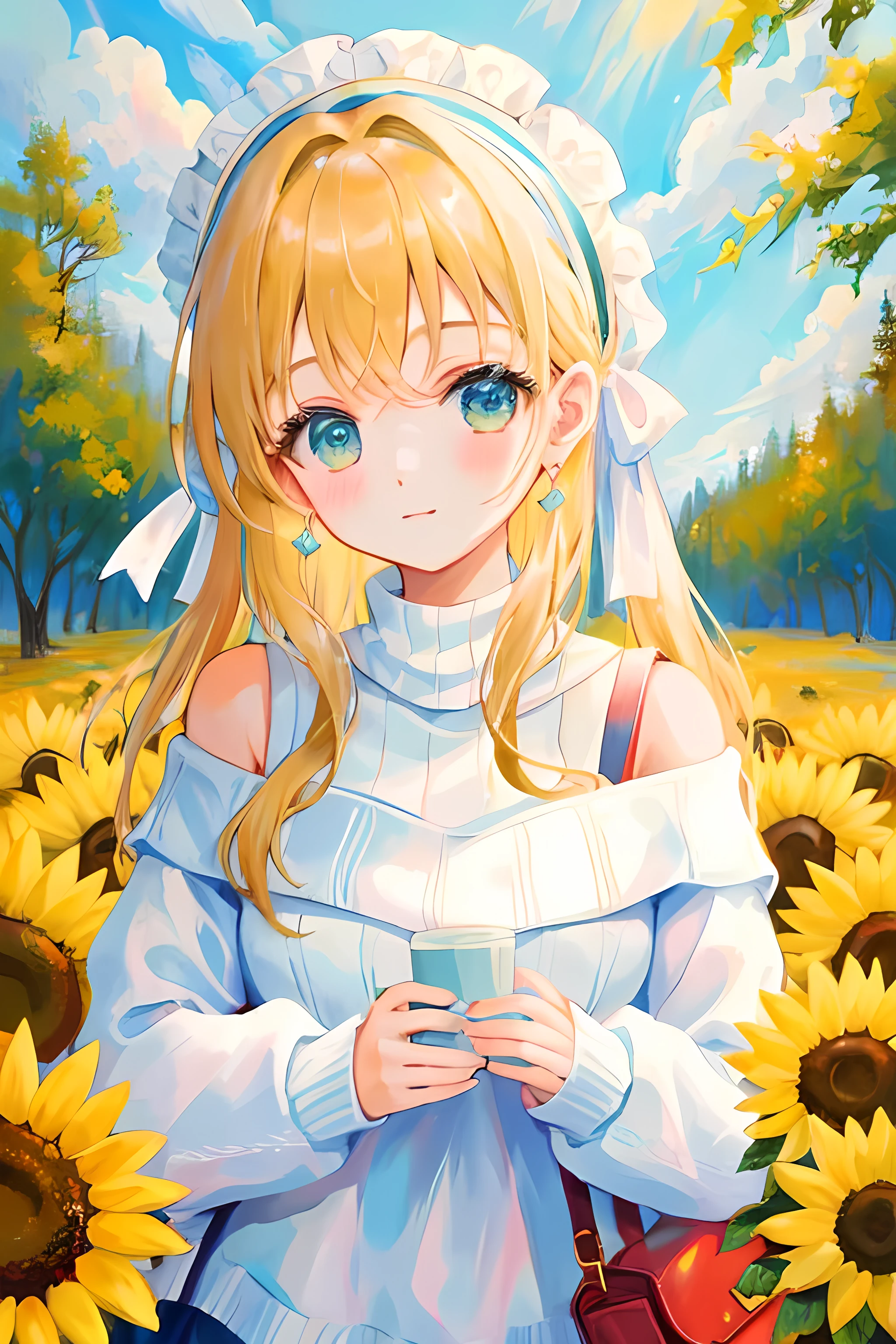 ((best quality)), ((masterpiece)), (detailed), 1girl, off-shoulder sweater,