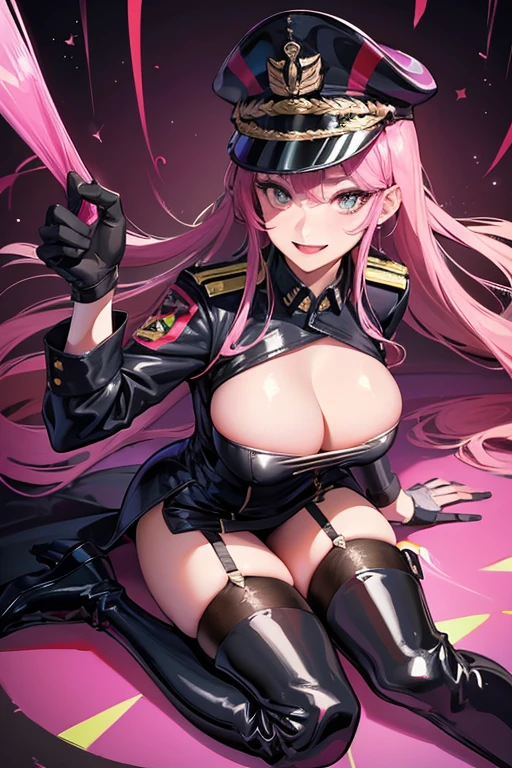 Female Officer、female soldier、uniform、Uniform cap、Mature Woman、Fallen into evil、female cadres、Exquisite breasts、Bewitching Smile、Villainess、Wicked Smile、rubber、latex、Bondage、Long gloves、Thigh-high boots、Garter belt with strong luster、Beautiful feet、lure、Venus flytrap、Fascinating、brainwashing、The Enchanted Valley、Big Breasts