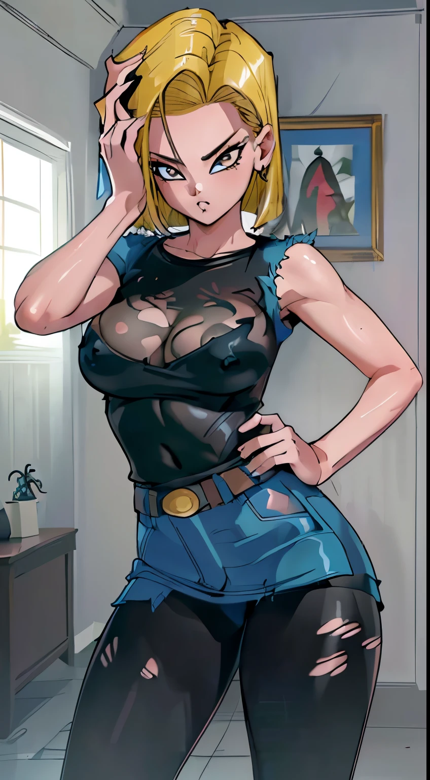 mejor calidad,4k,high resolution,obra maestra:1.2), (ultra detallado), (sin ropa) (NSFW not safe for work art) (acostada en cama, Fondo), (Android 18) (Dragon Ball Z Settings), (pose sexual), (realista,photorealista,photo-realista:1.37), (hdr,HD), (retrato), (vivid colors), (Piernas largas), (cara claramente alargada), (Hermosos ojos detallados), (hermosos labios detallados), (ojos y rostro extremadamente detallados), (long eyelashes), (Sharp focus), (physically based rendering),(sin ropa), (abierta las piernas), (intense), (expression of intense desire), (Desenfoque de movimiento), (elegante), (Figura delgada), (inspirado en anime), (luces brillantes), (sexual), (colores contrastantes), (ambiente misterioso), (action packed scene), (Unique style), (llamativo), (Apuesto), (evocador), (expresivo), (Intriguing atmosphere),