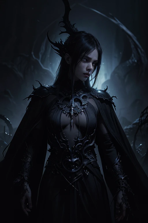 a horrifying ancient eldritch entity, eldritch horror, dark fantasy, surreal, 4k, 8k, hyperdetailed, highly detailed, masterpiece, intricate details, dark and moody atmosphere, chiaroscuro lighting, dramatic lighting, ominous, gothic, cinematic, dramatic, photorealistic, hyper realistic, extremely detailed, award winning, digital painting, matte painting, concept art, otherworldly, nightmare, cosmic horror, obscure, mystical, ethereal, occult, supernatural, dark magic, dark arts, mysticism, esoteric, Lovecraftian, sinister, unsettling, disturbing, twisted, malevolent, malignant, enigmatic, enigmatic being, enigmatic creature, enigmatic entity, enigmatic figure, enigmatic presence, enigmatic visage
