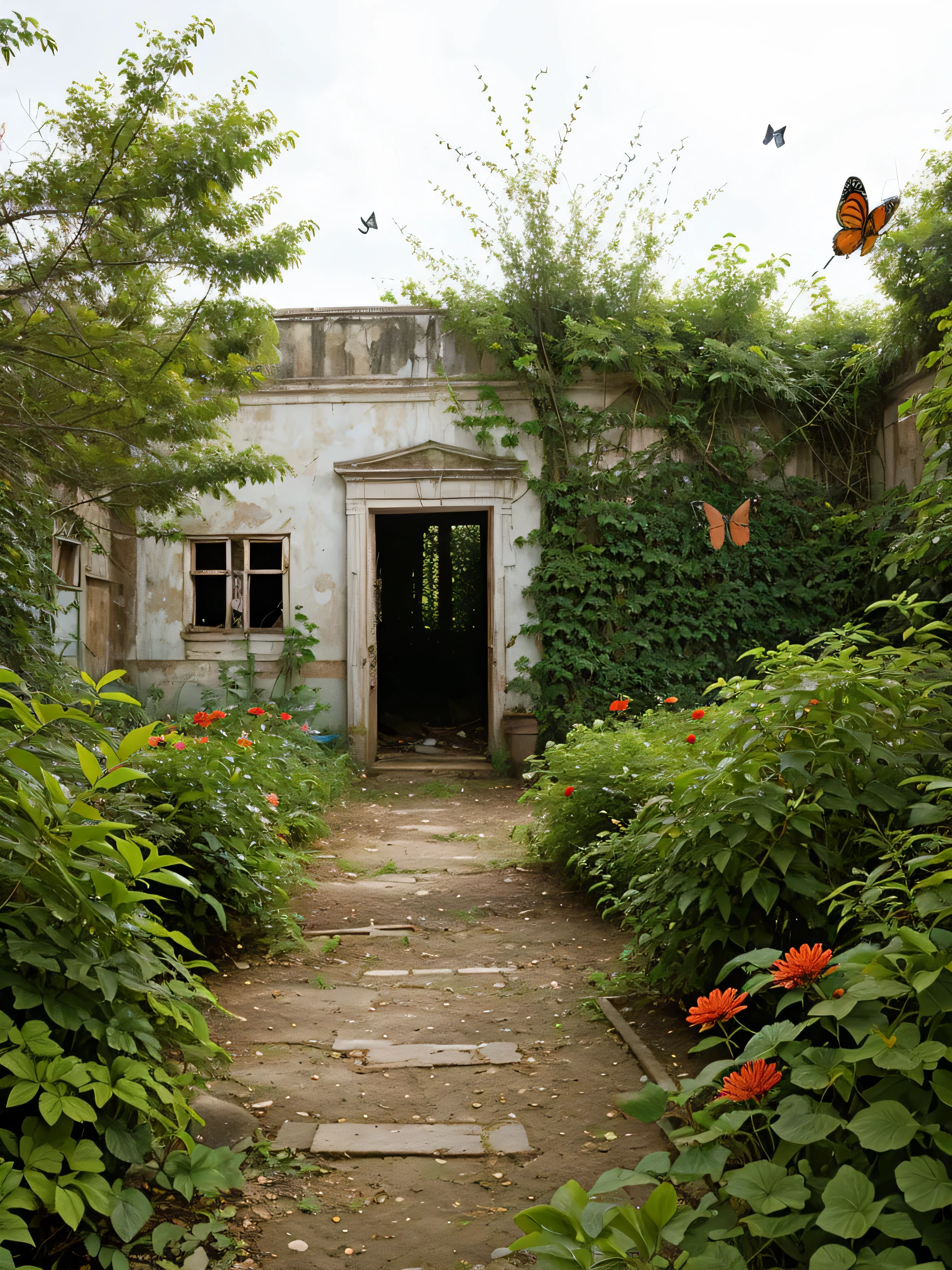 abandoned gardens and butterflies and youth