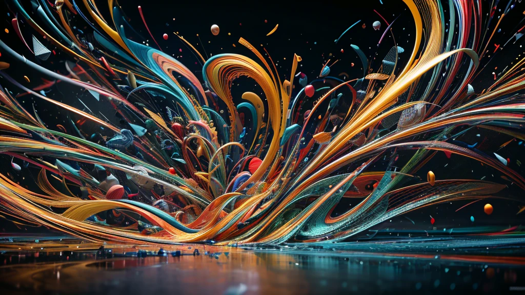 multicolored dynamic abstract liquid flow particles turbulence,Cinema 4D, fully dynamic motion design, X-Particles, Dynamics FX, bend and shatter reality for amazing visual effects production, diagonal composition, dynamic composition, sharp focus, intricate detailed, cinematic, realistic, uhd, hdr, 8k, 
