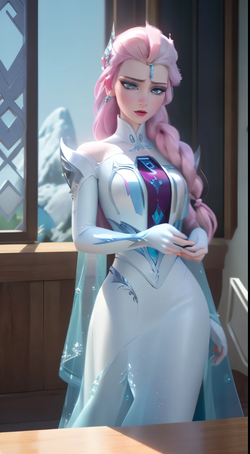 (optimus prime-Elsa Frozen Disney mezclando modelos .) (ultra FUSION of white and pink hair) Fondo de pantalla CG Unity 8k altamente detallado, Tiro de estilo, Complejo, alto detalle, dramatic, Highest quality film still image, Muy detallado, obra maestra, mejor calidad, character design, Elsa, elsa de frozen,optimus prime Fusion (( estilo oscuro)), estilo de renderizado realista y ultra detallado, Luz natural, sharp character design, (enfoque duro, 8K), (((textura natural de la piel))), texturas 8K, Soft cinematic lighting, sala de luz de adobe, cuarto oscuro, hdr, sofisticado, Elegant, rico detalle, Sharp focus appearance) )), tonos calmantes, frenzy of details, Detalle intrincado, Super detail, bajo contraste, soft film lighting, colores apagados, Exposure Mix, hdr, Desteñir, 35mm, F/1.4, YO ASI, F 16, 25 sec.