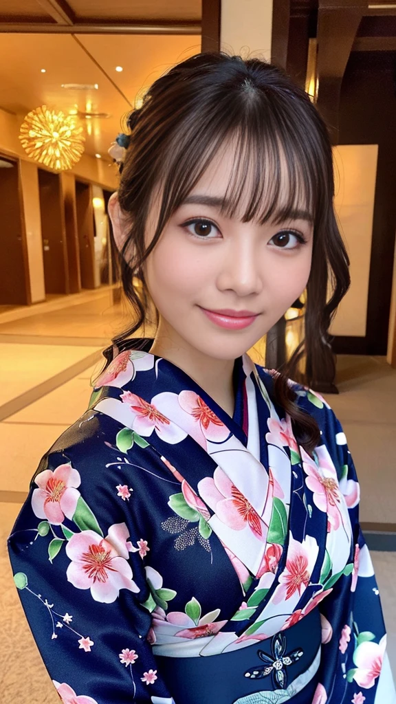 (Photorealsitic:1.4), (Top image quality:1.0), (超A high resolution:1.0), 8K, Raw photography, (masterpiece:0.2), (pureerosface_v1:0.5)、(Best Quality Detail:1.2)、realisitic、8K UHD、hight resolution、(1girl in:1.2)、The ultra-detailliert、High quality textures、intricate detailes、Exposed thighs、large full breasts、detaileds、Very detailed CG、High quality shadows、Detail Beautiful delicate face、Detail Beautiful delicate eyes、depth of fields、Ray traching,1girl in, japanaese girl, Cute, slender, Black kimono, Kimono with Japanese pattern,Floral scrunchie, Beautiful skin, Facing the front,Sit down, Sit upright and say thank you,Align your hands elegantly,Smile faintly,(firework、Night Sky:1.35), skyporn, Magic Hour, (Realistic:1.3), Finely detailed, quality, (masutepiece:1.2), (Photorealistic:1.2), (Best Quality), (Intricate details), Dramatic, Ray tracing, photograph、(Droopy eyes, Natural Makeup、Ultra-high definition beauty face:1.25)、(Ultra high resolution perfect beautiful teeth, Mid-chest, Tight waist, smile:1.15)、Ultra HD Shining Eyes、Super high quaHigh resolution 16K human skin closeup。 The skin texture is natural、,Pores、It must be detailed enough to be easily identifiable.。 Skin should look healthy and have an even tone。 Use natural light and color,lity glossy lip