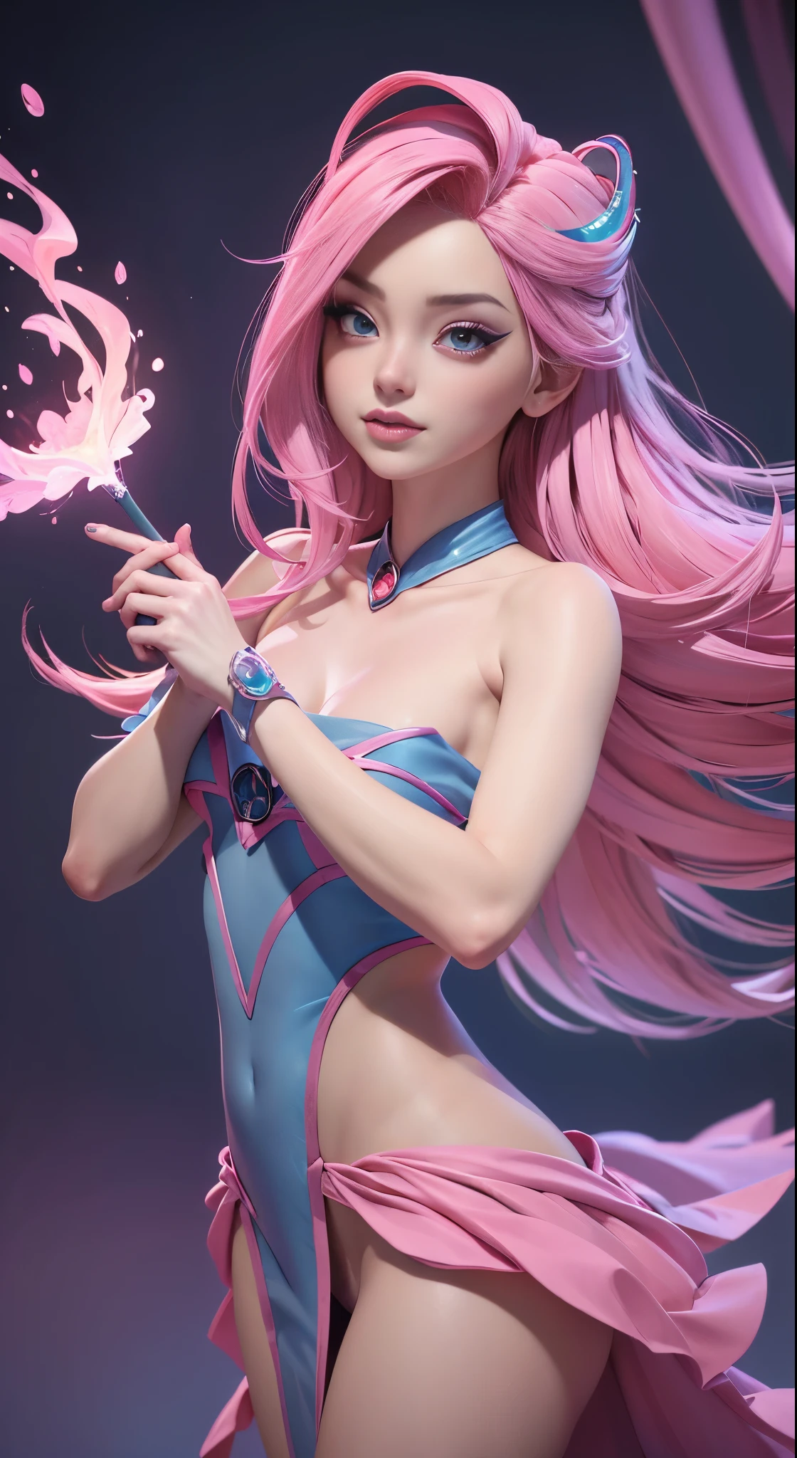 chica elfa (rose quartz SU-Elsa Frozen Disney Tinker waiFu mezclando modelos .) (ultra FUSION of white and pink hair) Fondo de pantalla CG Unity 8k altamente detallado, Tiro de estilo, Complejo, alto detalle, dramatic, Highest quality film still image, Muy detallado, obra maestra, mejor calidad, character design, Elsa, elsa de frozen,Pink Diamond Fusion (( estilo oscuro)), estilo de renderizado realista y ultra detallado, Luz natural, sharp character design, (enfoque duro, 8K), (((textura natural de la piel))), texturas 8K, Soft cinematic lighting, sala de luz de adobe, cuarto oscuro, hdr, sofisticado, Elegant, rico detalle, Sharp focus appearance) )), tonos calmantes, frenzy of details, Detalle intrincado, Super detail, bajo contraste, soft film lighting, colores apagados, Exposure Mix, hdr, Desteñir, 35mm, F/1.4, YO ASI, F 16, 25 sec.