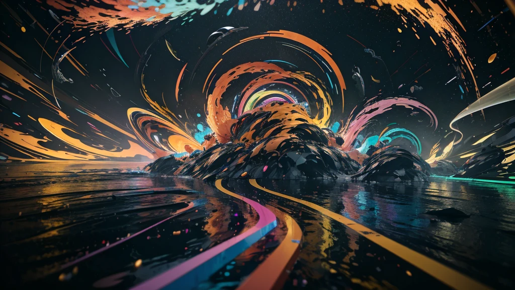 multicolored dynamic abstract liquid flow particles turbulence,Cinema 4D, fully dynamic motion design, X-Particles, Dynamics FX, bend and shatter reality for amazing visual effects production, diagonal composition, dynamic composition, sharp focus, intricate detailed, cinematic, realistic, uhd, hdr, 8k,