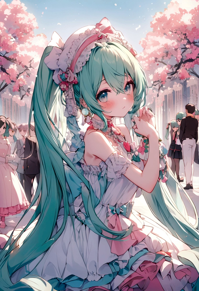 Hatsune Miku!!! she is the cutest girl in the world, she is loved by so many people I love her so much