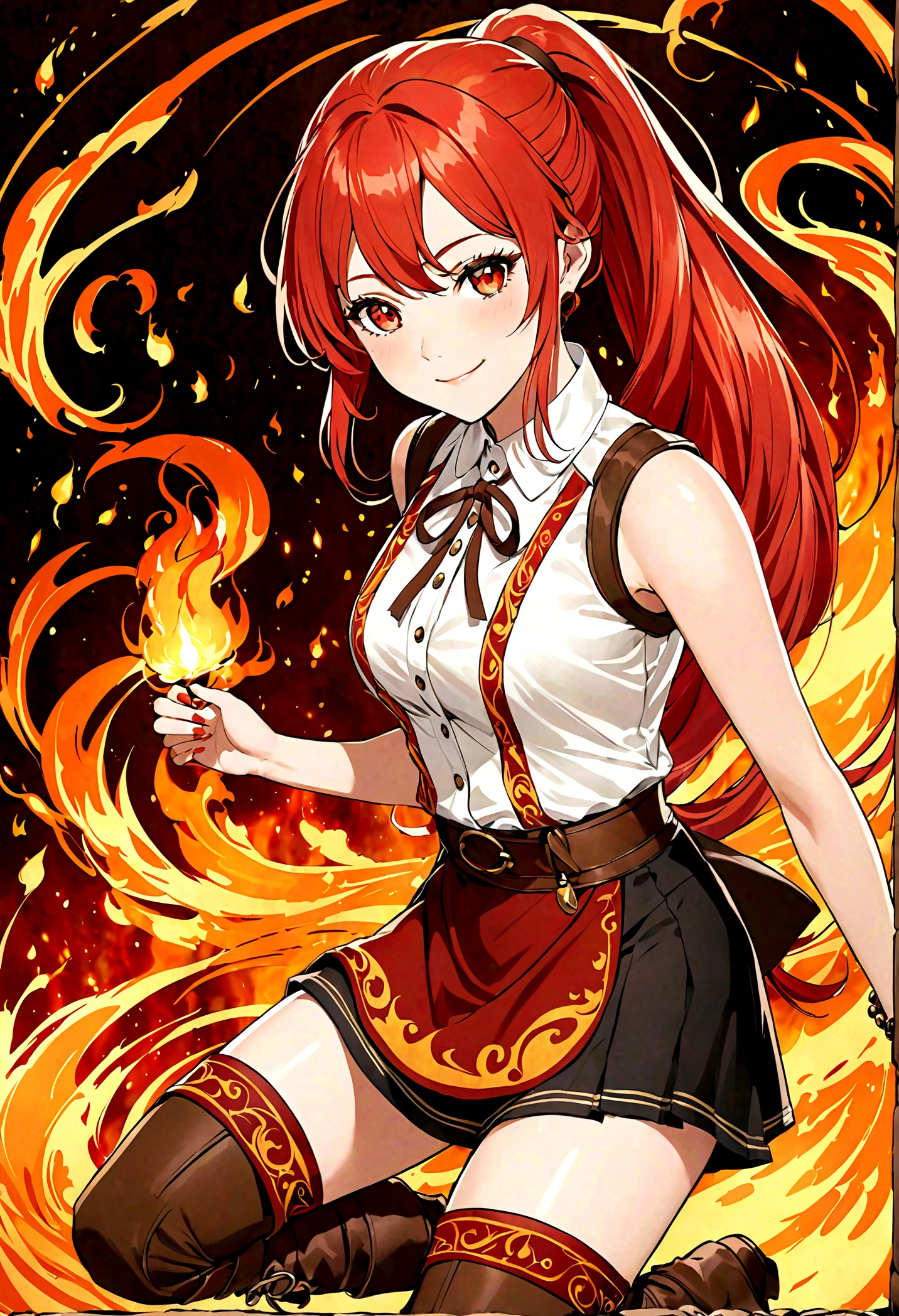 Fierce Cinnamon Grrrl . She is based on Hot Tamales candy. She has flames on her skirt, and flame shaped glasses. SPARKLE; GLITTER