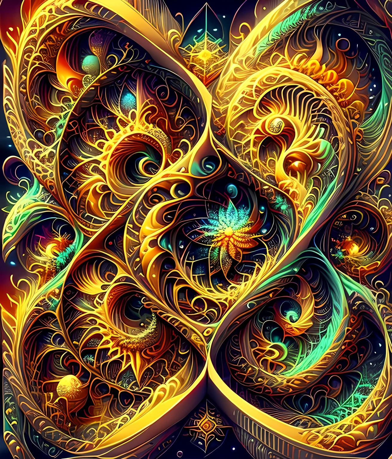 A fractal abstract in the style of t3xtn