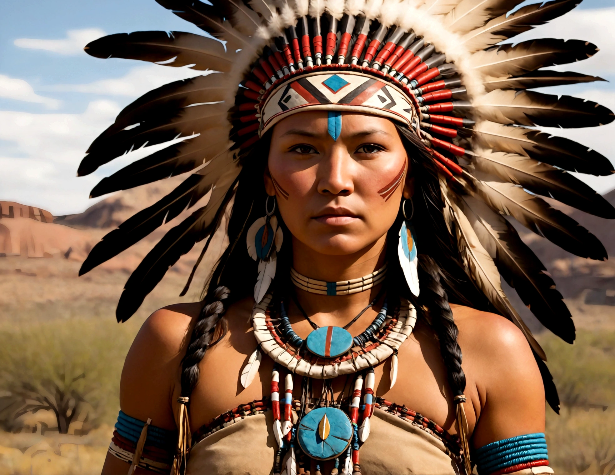 
American Native Woman, Warrior