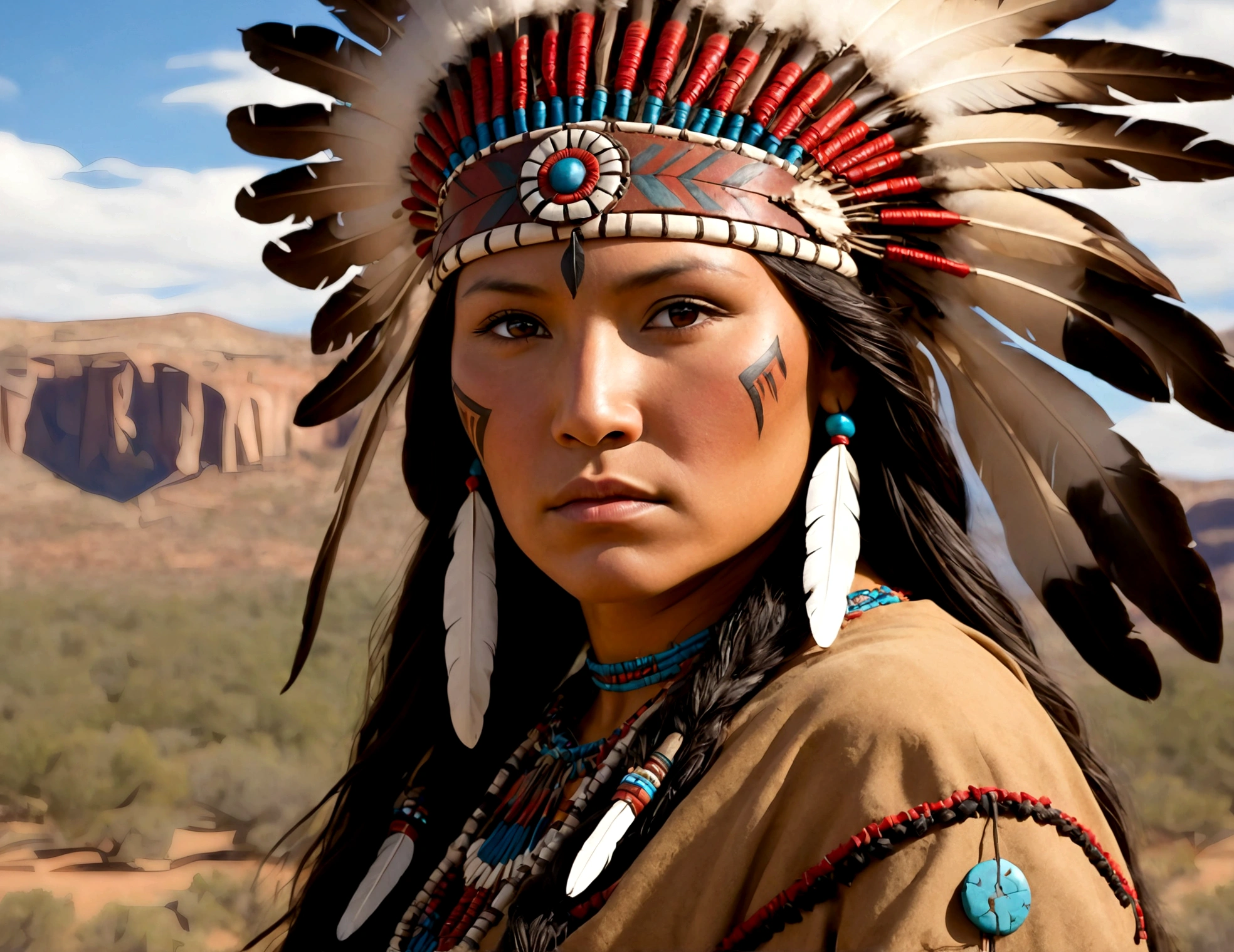 
American Native Woman, Warrior