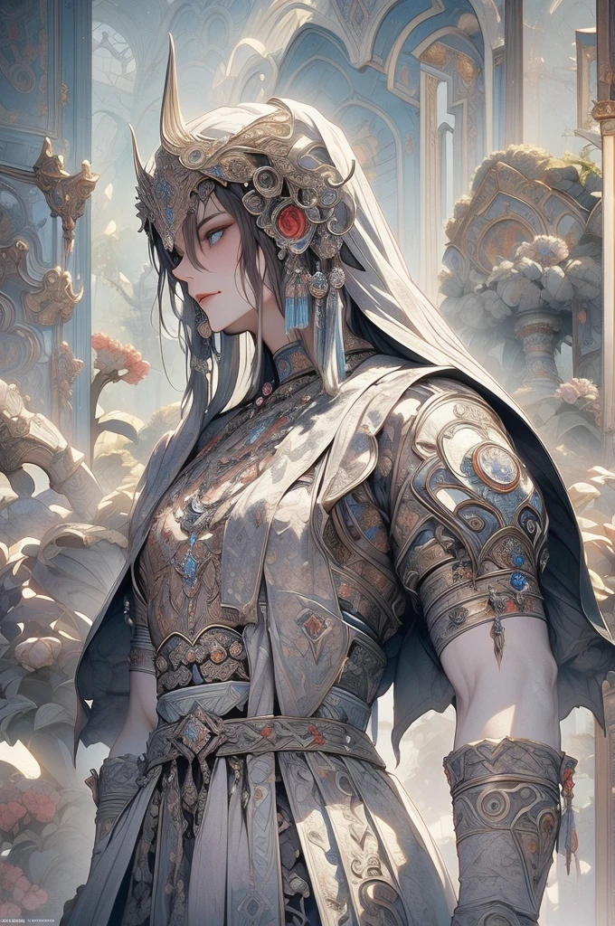 A luminously enchanting polished draugr, its ethereal presence emanating from gleaming silver armor adorned with intricate Norse runes. This mesmerizing concept art piece, a digital painting, captures the mythical undead creature in stunning detail. The ghostly figure is outlined by a soft, mystical glow, its features blending seamlessly with the mist-shrouded background. Every curve and line of the undead warrior is meticulously rendered, evoking a sense of otherworldly grace and power. The image exudes a sense of mystique, inviting viewers to delve into a fantastical world of ancient legends and lost souls.