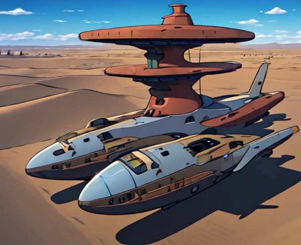 Amy Wong transform Flying Warship on Desert 