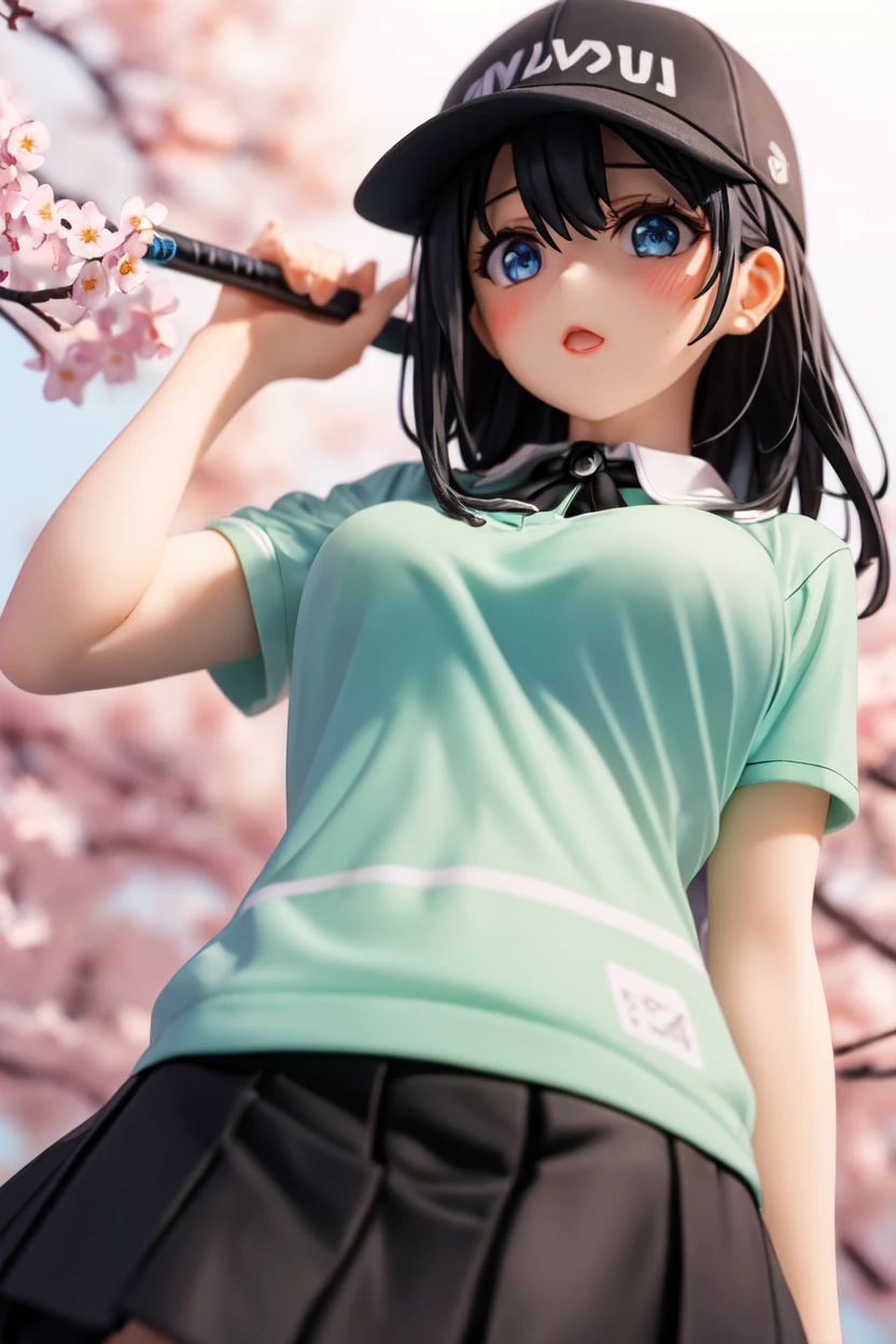 Golf Wear、????????????、Peek into the skirt from below、Drenched