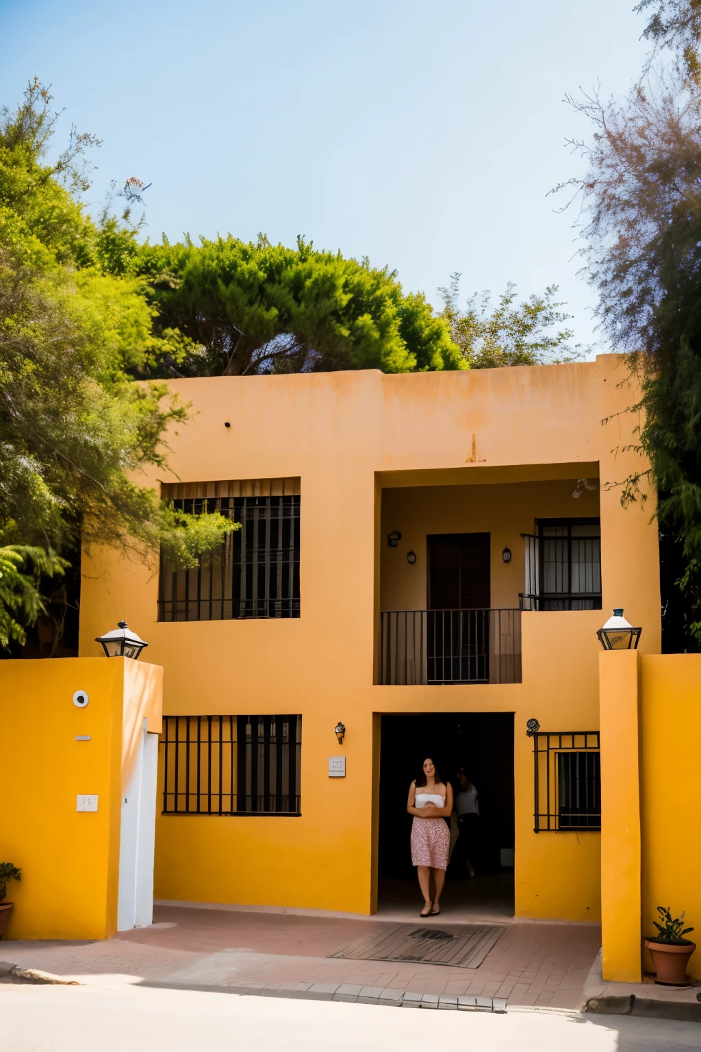 La mujer llega a su casa donde saluda a su esposo millonario