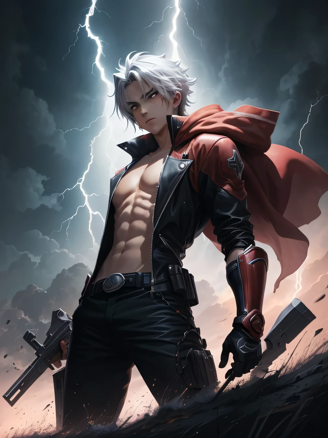 anime, black and white, red, lightning, guy, guy, guy, guy, guy, guy, guy, guy, guy, guy, guy,, 4k anime wallpaper, badass anime 8 k, anime wallpaper 4k, anime wallpaper 4 k, 4 k manga wallpaper, anime art wallpaper 4k, anime art wallpaper 4 k, anime style 4 k