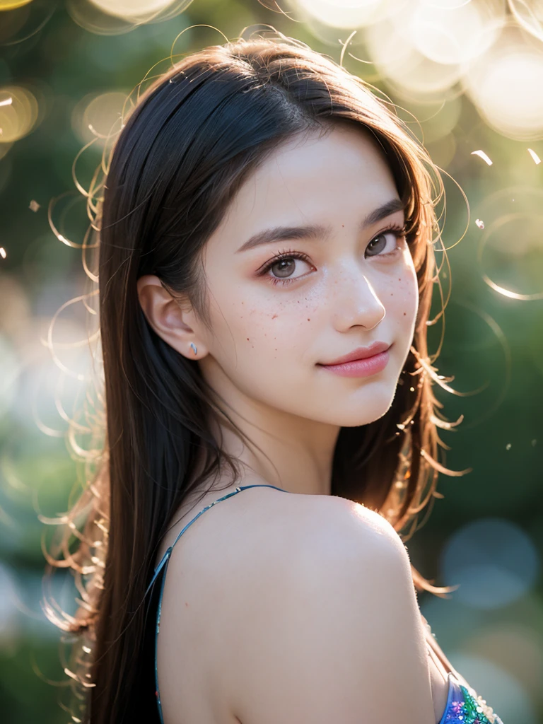 (masterpiece, best quality:1.2), (8k uhd, 16k, 32k, ultra high res), (photorealistic:1.37), (RAW photo), ultimate-realistic, ultimate-realistic details, ultimate-realistic texture, ultimate-intricate details, ultimate-realistic lighting, ultimate-realistic shadow, japanese girl, 1girl, 24yo, ultimate-cute face, ultimate-RAW skin, ultimate-eyes, ((quite a bit body, from front)), a young female with asymmetrical, harmonious features that strike a perfect balance between strength and delicacy, ethereal beauty, (((seamless interaction with the unknown))), ((natural light), (fantasy dreamscape), (magical realms), celestial glow emanating softly, physical and ethereal form merging, undulating grandeur, psychedelic of probability, triboluminescence, floats gracefully, exuding an otherworldly aura mystical glow, radiating a gentle and comforting light, playful body manipulations, divine proportion, non-douche smile, gaze into the camera, holographic shimmer, whimsical lighting, enchanted ambiance, soft textures, imaginative artwork, ethereal glow, silent Luminescence, whispering Silent, iridescent Encounter, vibrant background, full body, (((rule of thirds))), high quality, high detail, high resolution, (bokeh:2), backlight, long exposure:2, Hasselblad X2D 100C + XCD 2,5/25V, F/1.8, (cinematic still:1.2), freckles, 35mm photograph, film, bokeh, professional, 4k, highly detailed, perfect fingers ,Extremely Realistic, UHD,