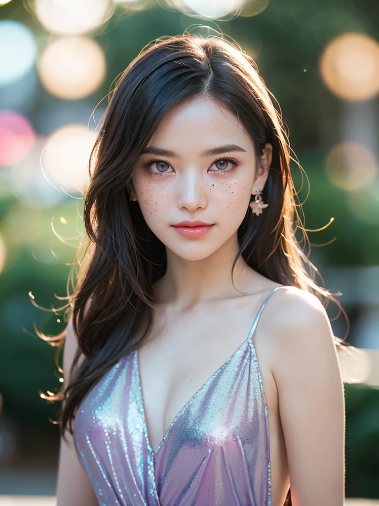 (masterpiece, best quality:1.2), (8k uhd, 16k, 32k, ultra high res), (photorealistic:1.37), (RAW photo), ultimate-realistic, ultimate-realistic details, ultimate-realistic texture, ultimate-intricate details, ultimate-realistic lighting, ultimate-realistic shadow, japanese girl, 1girl, 24yo, ultimate-cute face, ultimate-RAW skin, ultimate-eyes, ((quite a bit body, from front)), a young female with asymmetrical, harmonious features that strike a perfect balance between strength and delicacy, ethereal beauty, (((seamless interaction with the unknown))), ((natural light), (fantasy dreamscape), (magical realms), celestial glow emanating softly, physical and ethereal form merging, undulating grandeur, psychedelic of probability, triboluminescence, floats gracefully, exuding an otherworldly aura mystical glow, radiating a gentle and comforting light, playful body manipulations, divine proportion, non-douche smile, gaze into the camera, holographic shimmer, whimsical lighting, enchanted ambiance, soft textures, imaginative artwork, ethereal glow, silent Luminescence, whispering Silent, iridescent Encounter, vibrant background, full body, (((rule of thirds))), high quality, high detail, high resolution, (bokeh:2), backlight, long exposure:2, Hasselblad X2D 100C + XCD 2,5/25V, F/1.8, (cinematic still:1.2), freckles, 35mm photograph, film, bokeh, professional, 4k, highly detailed, perfect fingers ,Extremely Realistic, UHD,