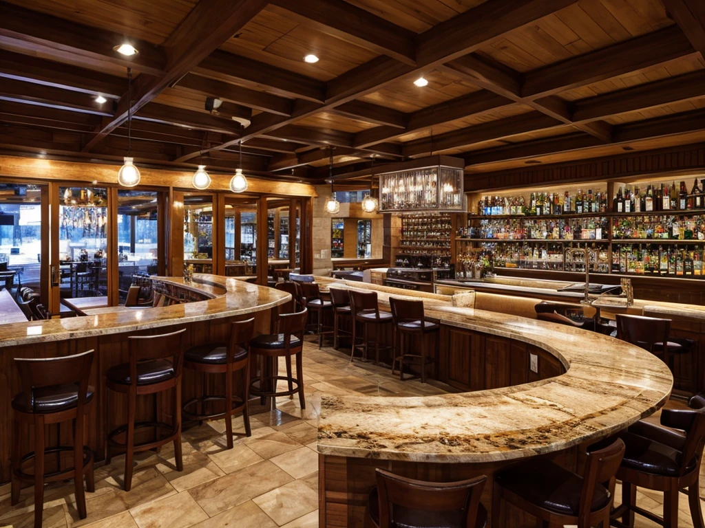 There are cocktails on the bar counter