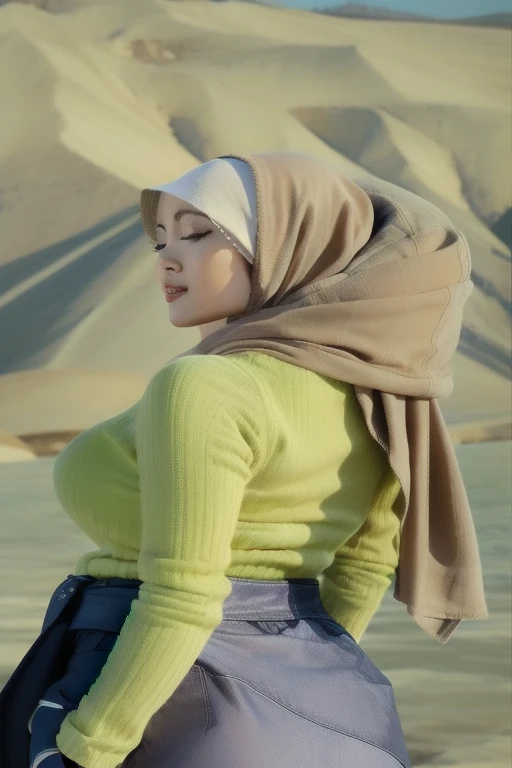 HIJAB MALAY GIRL,, IMF as a good Guy, TECHNOLGY, AI, futuristic, blockchain, International Monetary Fund, (MATRIX WORLD), ((look In front at the camera CLOSED YOUR EYES and open your mouth)).