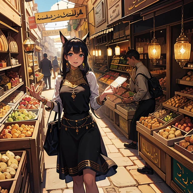 Anubis wonder in a souk in Marrakech 