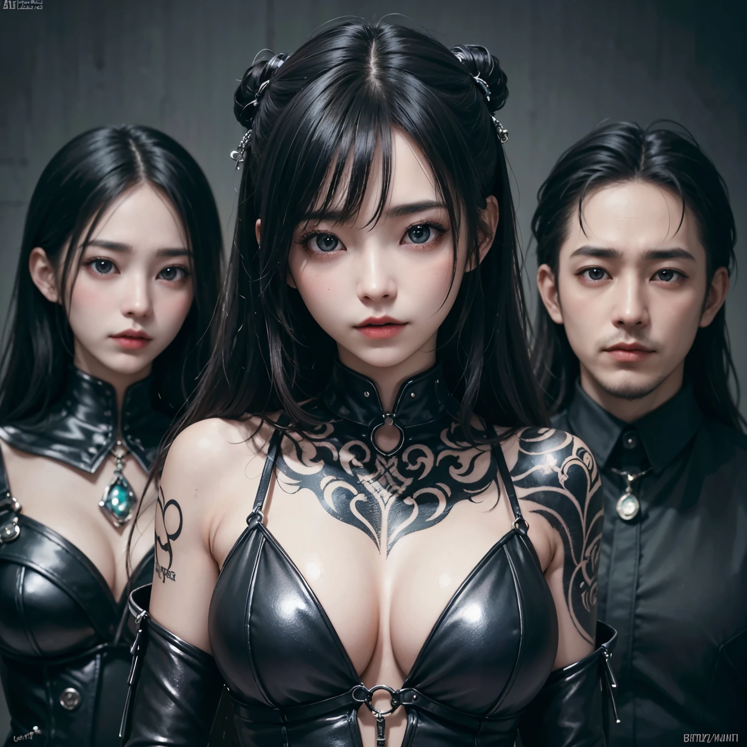 Necromancer Couple,A fusion of HR Giger and Michael Whelan
(highest quality,4K,8k,High resolution,masterpiece:1.2),Super detailed,(Realistic,photoRealistic,photo-Realistic:1.37),Dark aesthetic,(black, Midnight Blue) palette, complex composition
The scene depicts a mesmerizing Necromancer Couple in a captivating environment. The characters are central, Gives off an aura of power and mystery. Male necromancers are sharp, Sharp eyes surrounded by intricate tattoos, Female necromancers are fascinating, Sharp gaze and elegant atmosphere. Their faces are beautifully detailed, With careful attention to expressive lips and stylized facial features.
The couple is set in an otherworldly setting that incorporates elements of H.R. Giger., A fusion of biomechanics and gothic aesthetics. The environment combines organic forms with complex machinery, The surreal intertwines in fascinating ways.. This scene、Lit by a combination of dim ambient lighting and eerie lighting。, Casts eerie shadows that add depth and drama to your composition.
The overall color palette revolves around a Dark aesthetic, with a dominance of black and Midnight Blue hues. These colors create a mysterious and eerie atmosphere., Increase the overall visual impact. With vibrant details and metallic accents that shimmer in low light、The contrast between the characters and the environment is emphasized。.
アートスタイルはHのmasterpieceの影響を受けています.r. Giger and Michael Whelan, Seamlessly blending artistic elements. Attention to detail is paramount, with every element carefully rendered with Super detailed precision. The composition is complex and thought-provoking., The corners of the image are々Explore up to、Encourages discovery of hidden symbols and meanings.
The final output will be a masterpiece, High resolutionを誇る (4k or 8k) Superior Quality. T