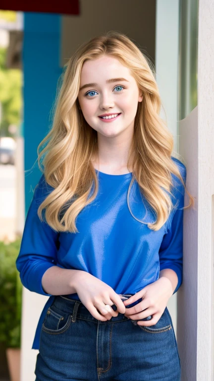 Kathryn Newton with clothes and smile