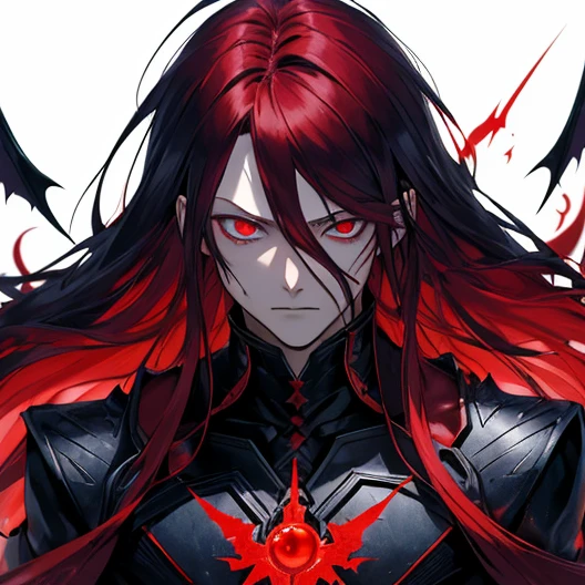 The Prince of Hell Akame Morningstar Tsukino Son of Lucifer, Male Superior Demon, Red Eye, Red Skin, Dark Blue Hair, Red Eyes, Dark Blue Eyeblows, Demonic Personality